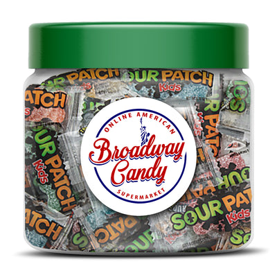 Sour Patch Kids Individually Wrapped Candies Jar 350g (Approx. 50 Pieces) by Broadway Candy **Expired 09/04/2024**