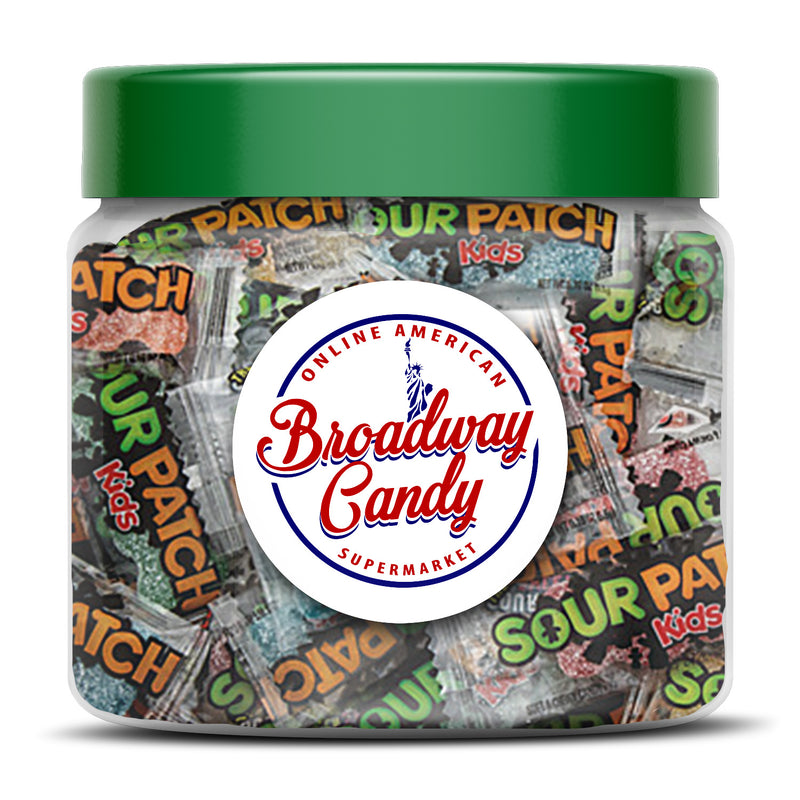 Sour Patch Kids Individually Wrapped Candies Jar 350g (Approx. 50 Pieces) by Broadway Candy **Exp 09/04**