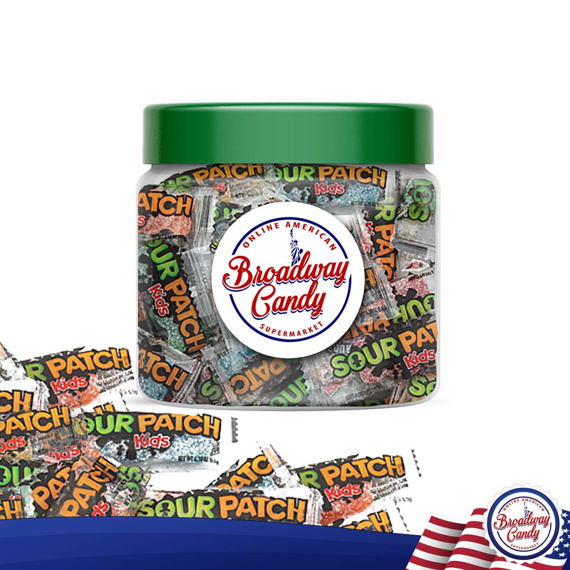 Sour Patch Kids Individually Wrapped Candies Jar 350g (Approx. 50 Pieces) by Broadway Candy **Expired 09/04/2024**