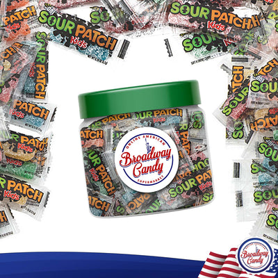 Sour Patch Kids Individually Wrapped Candies Jar 350g (Approx. 50 Pieces) by Broadway Candy **Exp 09/04**
