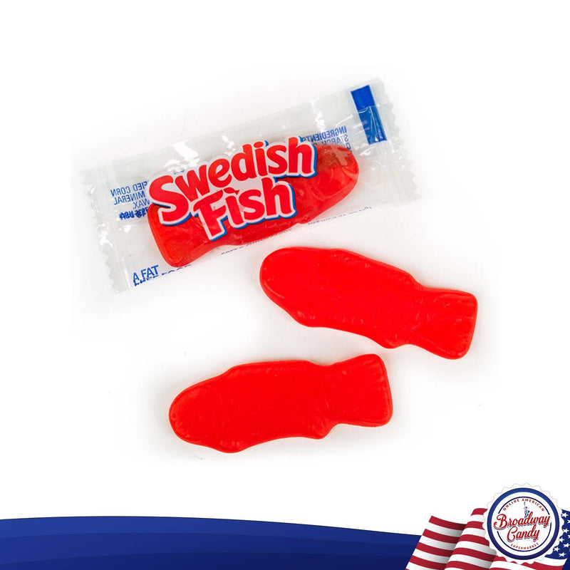 Swedish Fish Individually Wrapped Candies Jar 300g (Approx. 45 Pieces) by Broadway Candy