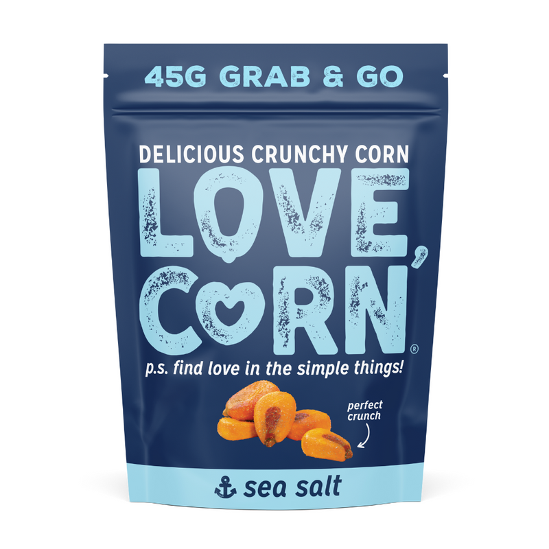 Love Corn Pack of 10 x 45g Sea Salt