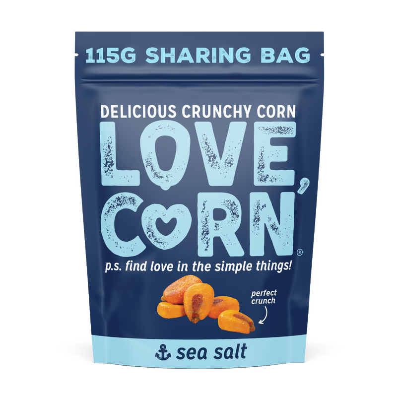 Love Corn Pack of 6 x 115g LARGE Sea Salt