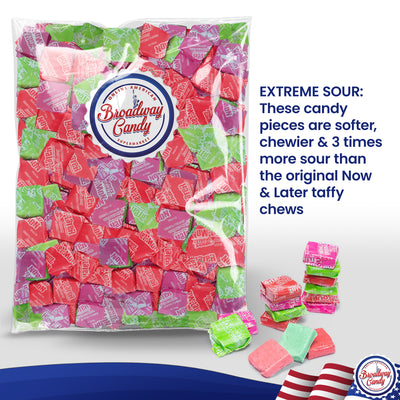 BULK Now & Later Extreme Sour Assorted 3 Flavour 1kg