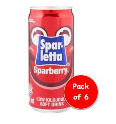 Sparletta Carbonated Drink Sparberry 300ml (Pack of 6)