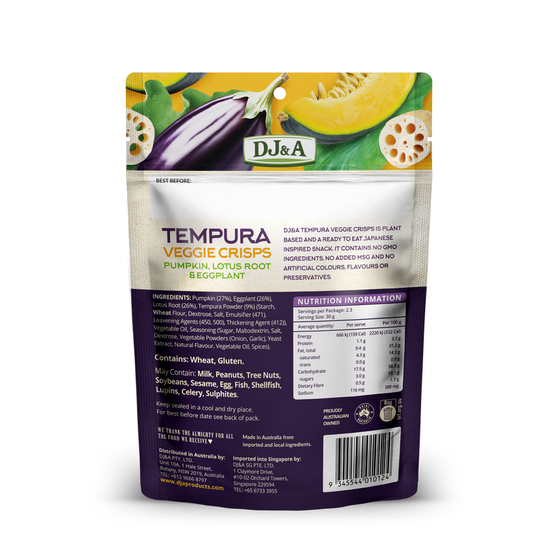 DJ & A  Tempura Veggie Crisps NK 70g