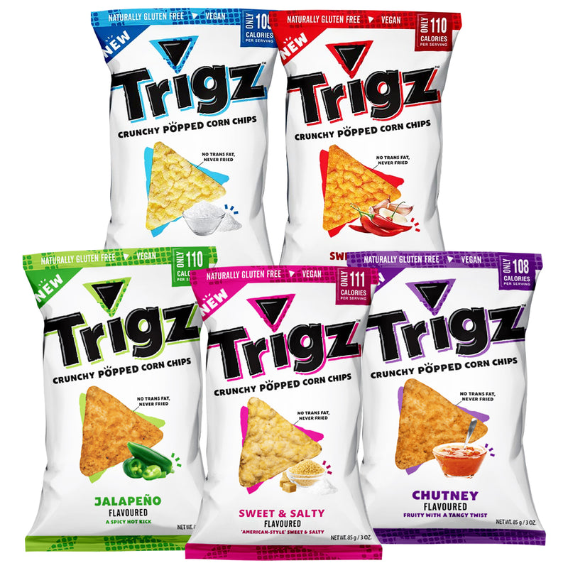 Trigz Air Popped Chips Variety | Pack of 5 by Broadway Candy