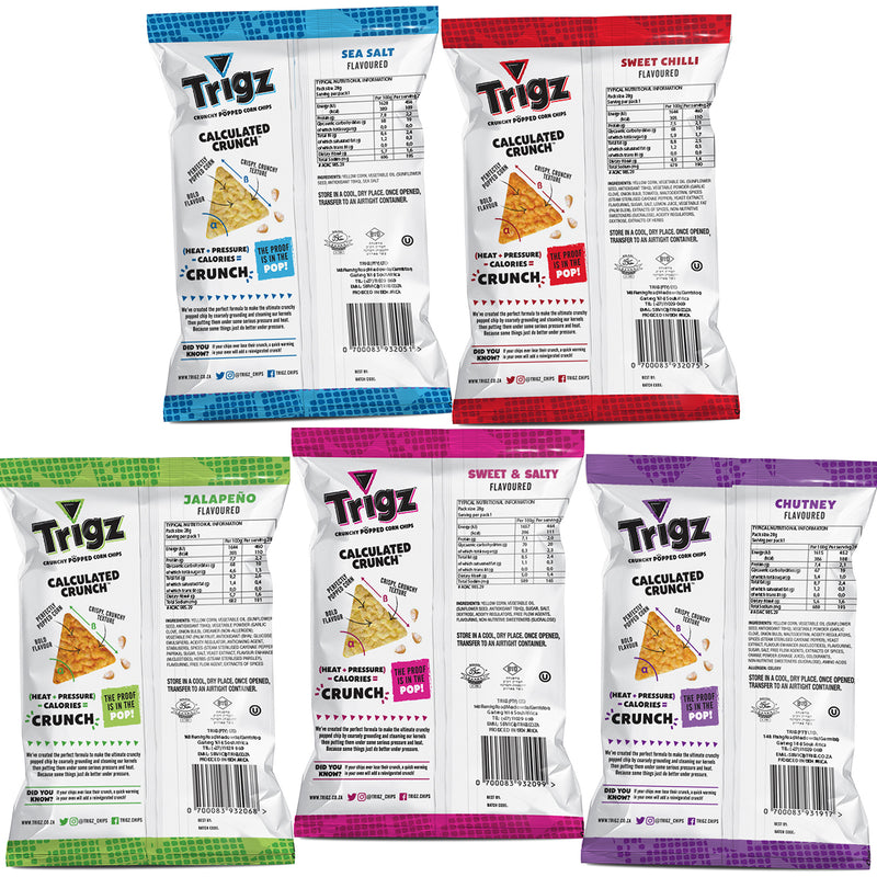 Trigz Air Popped Chips Variety | Pack of 5 by Broadway Candy