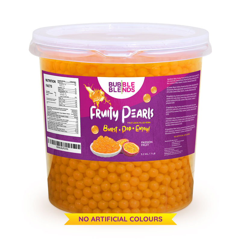 Bubble Blends - Passion Fruit Popping Boba Fruit Juice Filled Pearls 3.2kg