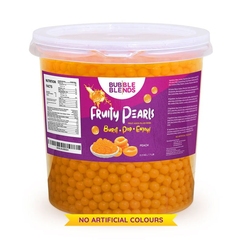 Bubble Blends - Peach Popping Boba Fruit Juice Filled Pearls 3.2kg