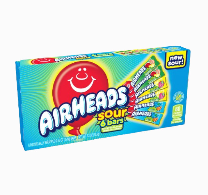 Airheads Singles Theater Box Assorted Sours 93.6g (3.3oz)