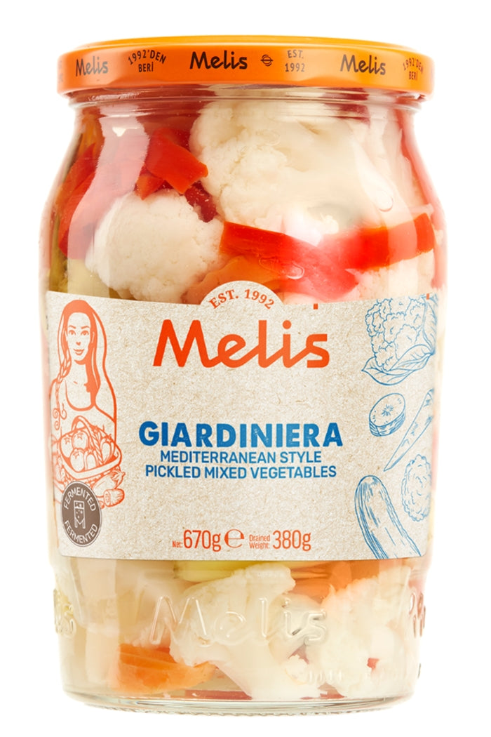 Melis Pack of 6 x 670g Giardiniera Mixed Pickles
