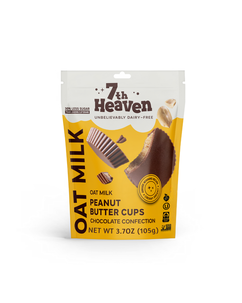 7th Heaven Peanut Butter Cream Cups Pouch Oat Milk Chocolate 5 Pack 105g
