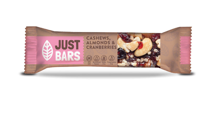 Just Bars Cashews, Almonds & Cranberries 40g