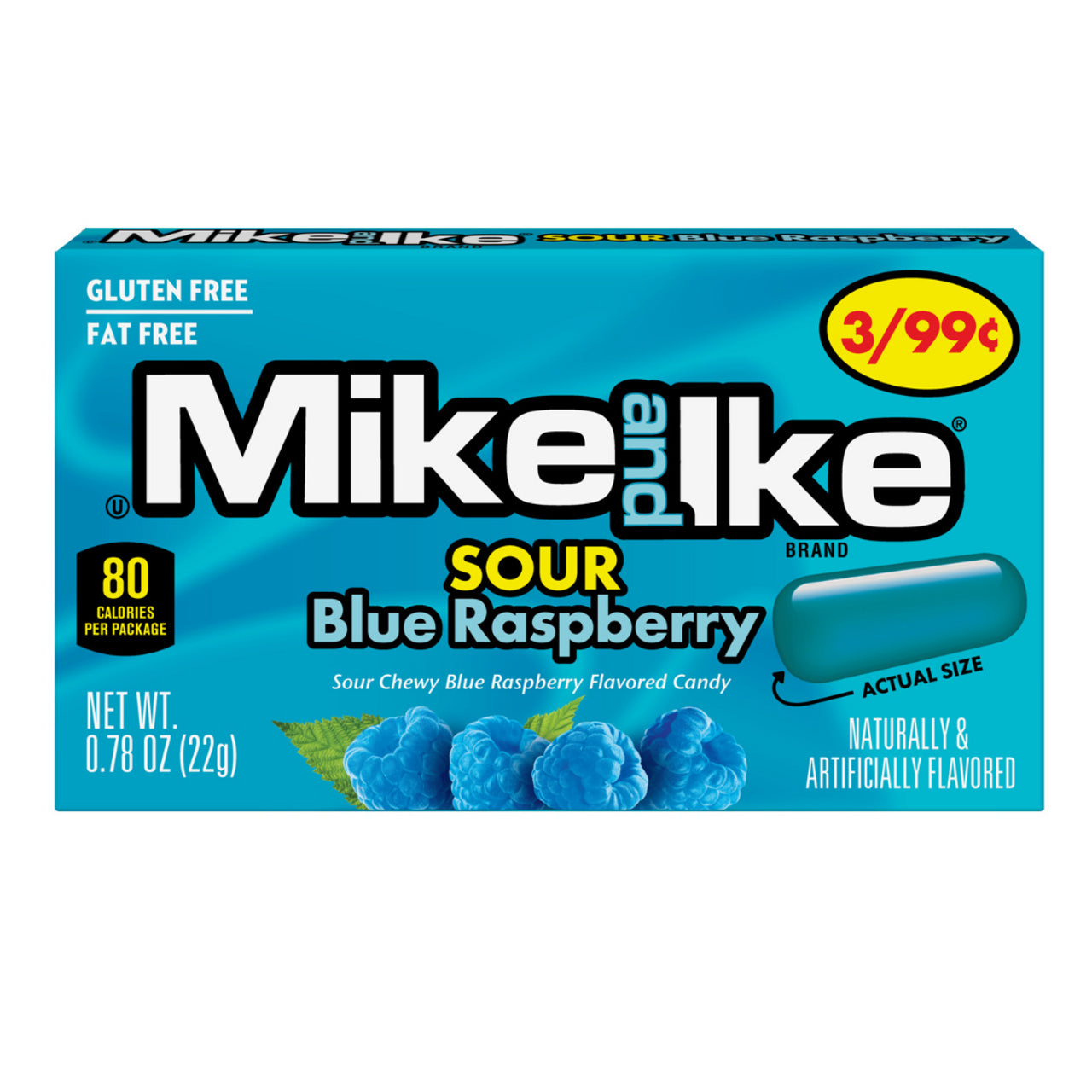 Mike And Ike Sour Blue Raspberry 22g (0.78oz) – Broadway Candy