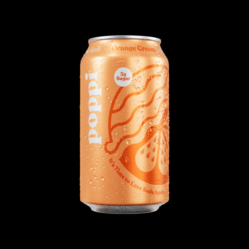 Poppi Sparkling Prebiotic Soda Orange Cream 355g