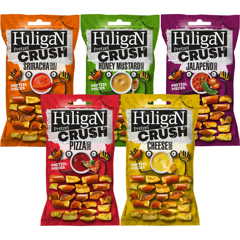 Huligan Pretzel Crush Variety | Pack of 5 by Broadway Candy