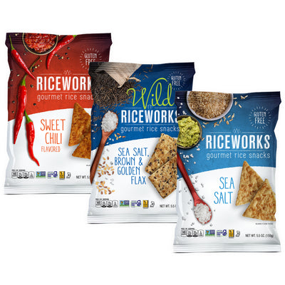 Riceworks Gourmet Rice Snacks Variety | Pack of 3 by Broadway Candy