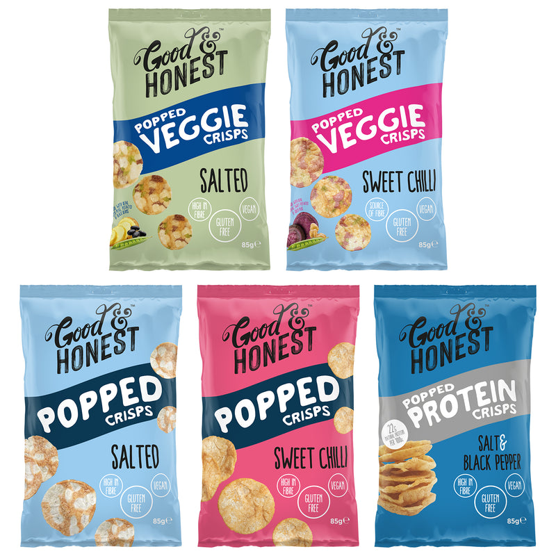 Good & Honest Chips Variety | 85g Bags | Pack of 5 by Broadway Candy