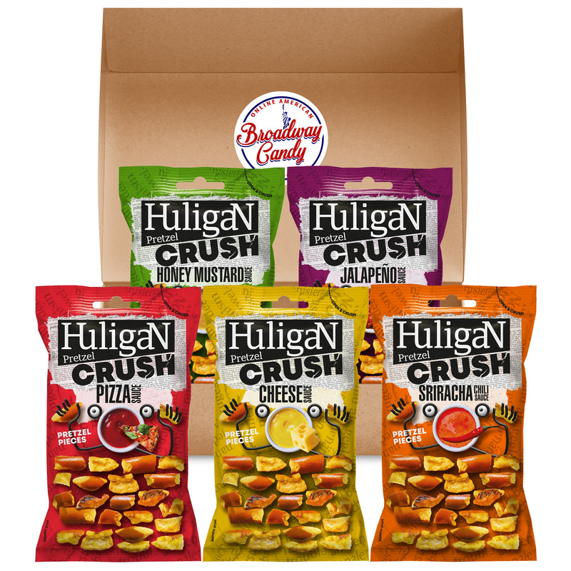 Huligan Pretzel Crush Variety | Pack of 5 by Broadway Candy