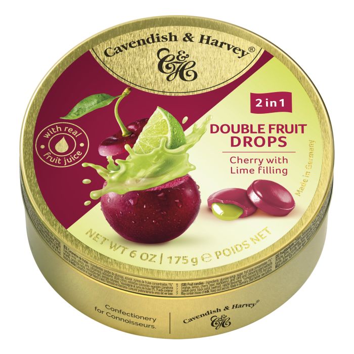 Cavendish & Harvey DROPS Duo Fruit Cherry filled Lime NK 175g