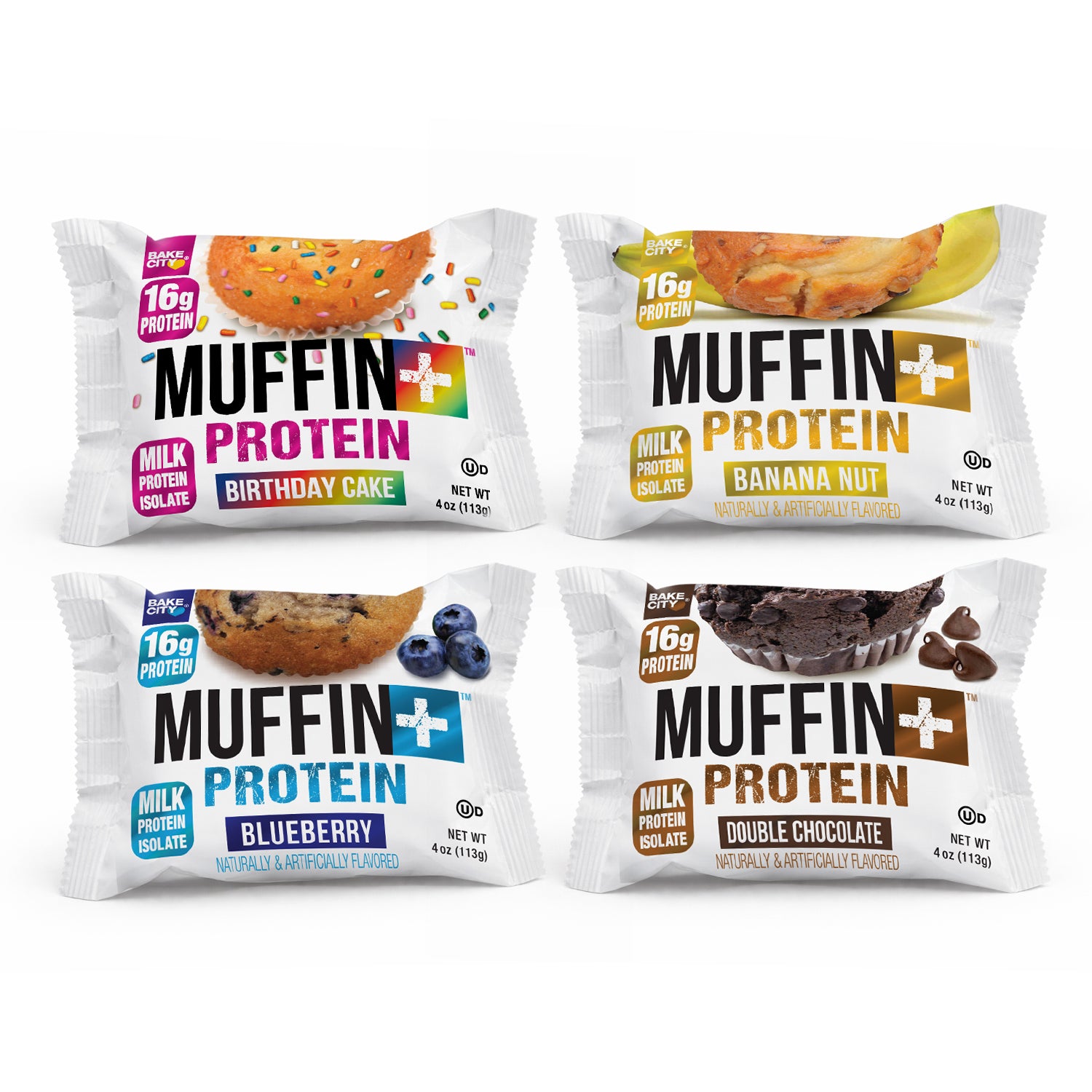 Bake City Protein Muffins Variety | Pack of 4 – Broadway Candy