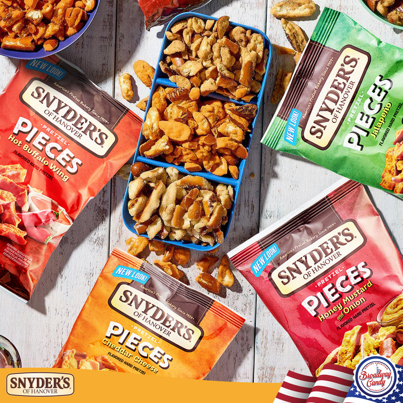 Snyders Pretzel Pieces Variety Pack | 110g Bags | 4 Assorted Flavours