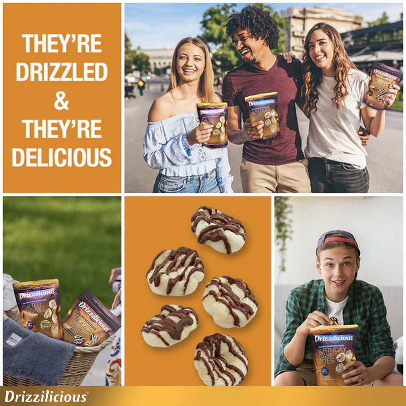 Drizzilicious Mini Rice Cake Bites Variety Mix | 113g Bags | Pack of 7