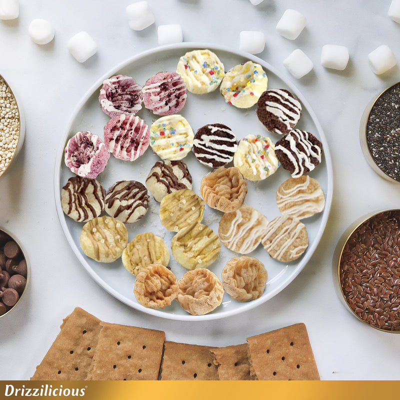 Drizzilicious Mini Rice Cake Bites Variety Mix | 113g Bags | Pack of 7