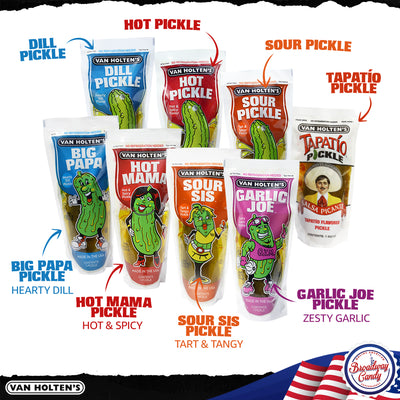 Van Holten's Pickle-In-A-Pouch Variety | 8 Pack by Broadway Candy