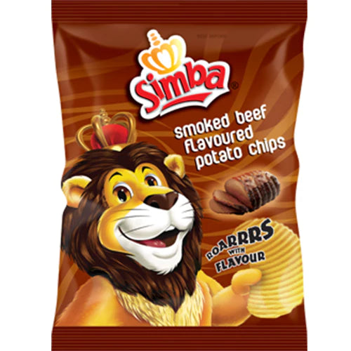 Simba Large Potato Chips Smoked Beef 125g **Expired 17/04/2025**