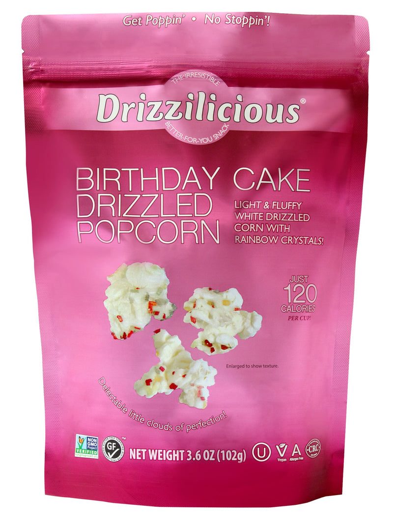 Drizzilicious Popcorn Birthday Cake 102g **Expires 01/07/2025**