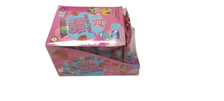 Yams Pack of 24 x 20g Gum Tubes Strawberry Flavour