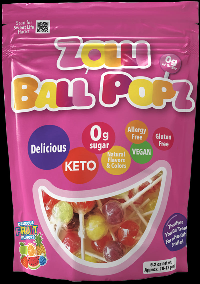 Zollipops Zolli Ball Popz Assorted Fruit 147g (5.2oz)