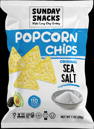 Sunday Snacks Popcorn Chips Sea Salt SMALL 28g (1oz) **Exp 28/05**