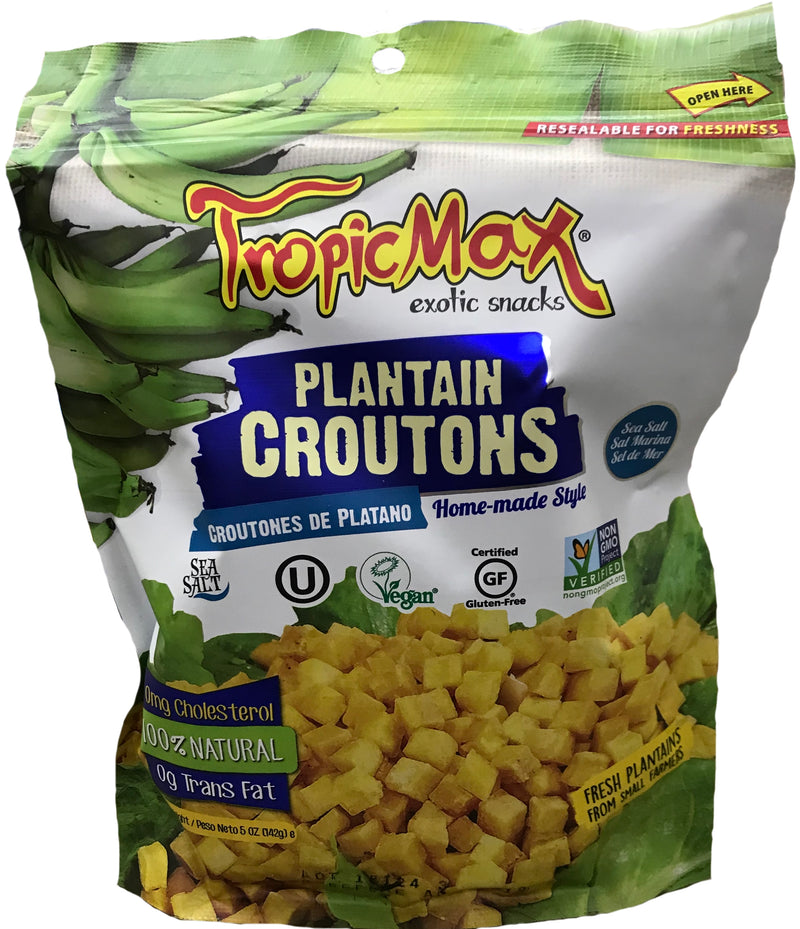 Tropicmax Gluten Free Salted Plantain Croutons 142g **Expired 31/03/2025**
