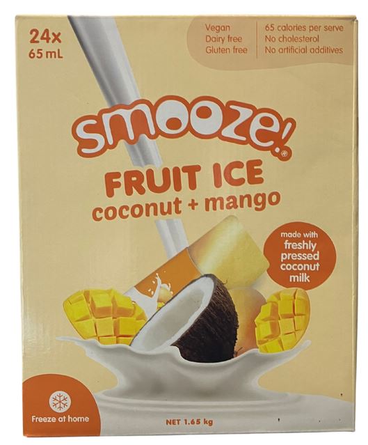 Smooze Ice Lollies Mango Coconut 24 x 65ml ** Exp 23/06**