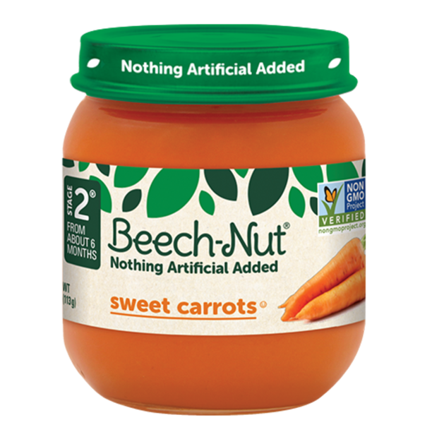 Beech Nut Pack of 10 x 113g Sweet Carrots Puree