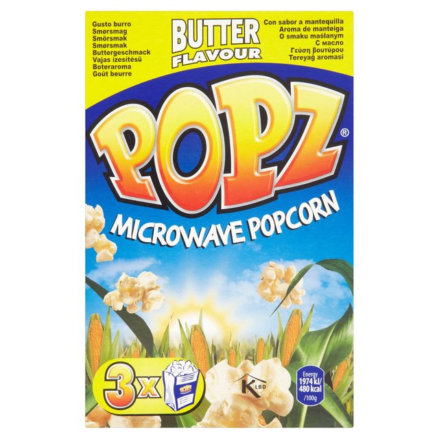 PopZ Microwave Popcorn Butter  90g