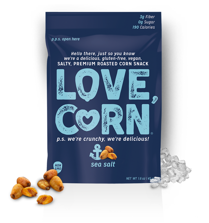 Love Corn Pack of 10 x 45g Sea Salt