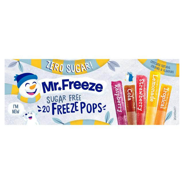 Mr Freeze Ice Pops - Sugar Free - Assorted Flavours - 20 pops x 45ml