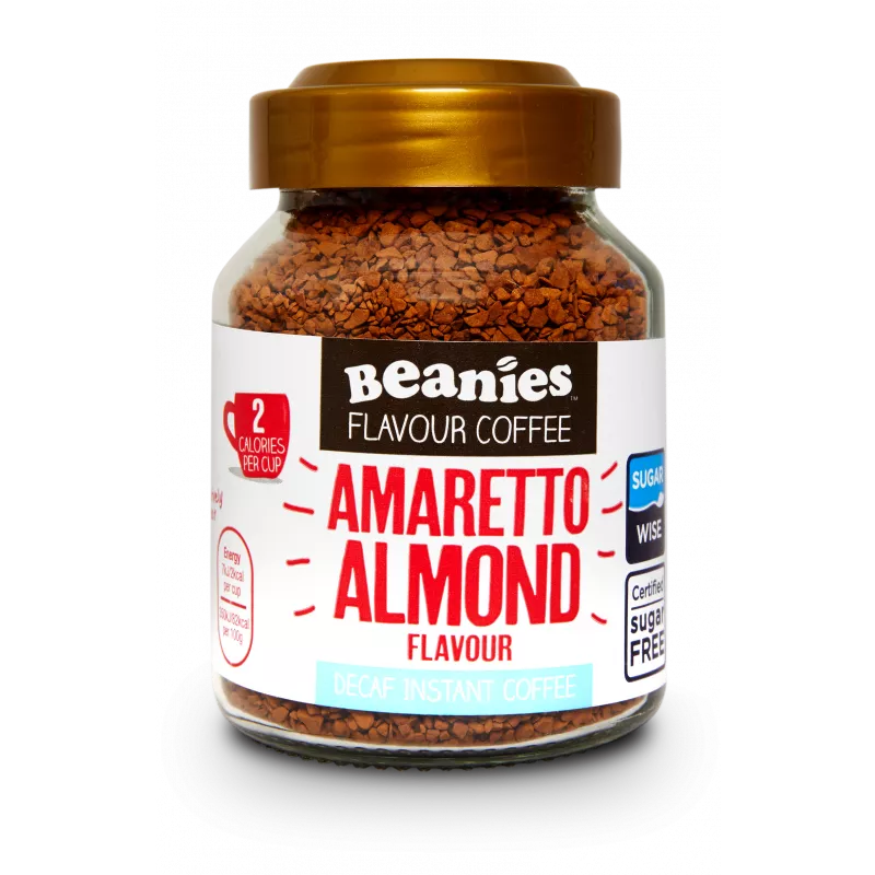 Beanies Amaretto Almond Flavoured Instant Coffee (DECAF) 50g