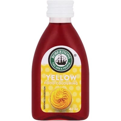 Robertsons Pack of 20 x 40ml Food Colouring Egg Yellow