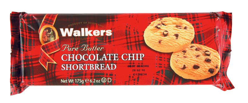 Walkers Pack of 12 x 175g Chocolate Chip Shortbread