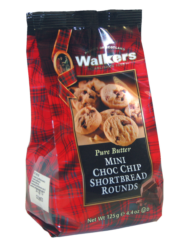 Walkers Pack of 12 x 125g Chocolate Chip Shortbread Mini Bags