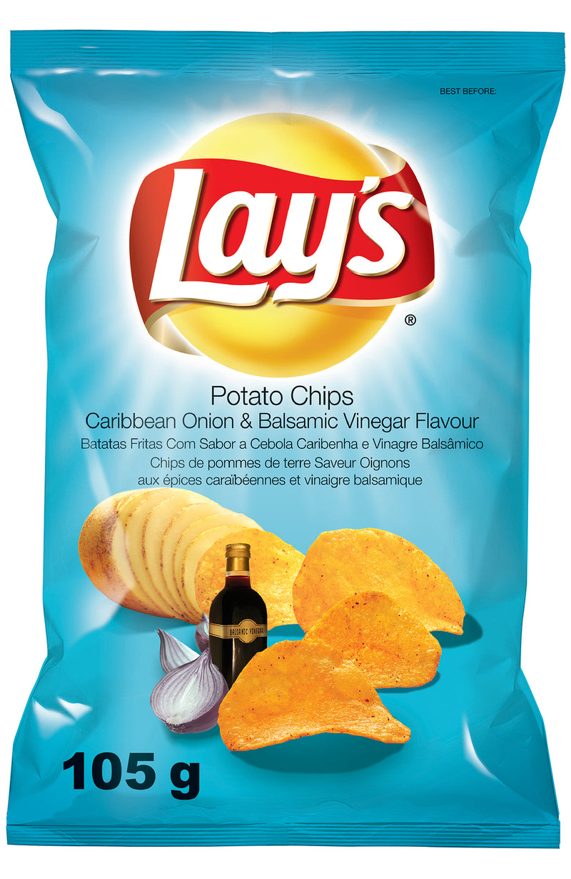 Lays Large Crisps Caribbean Onion & Balsamic Vinegar 105g