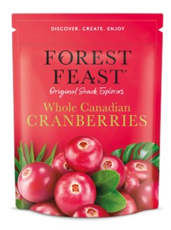 Forest Feast Pack of 6 x 170g Whole Canadian Cranberries