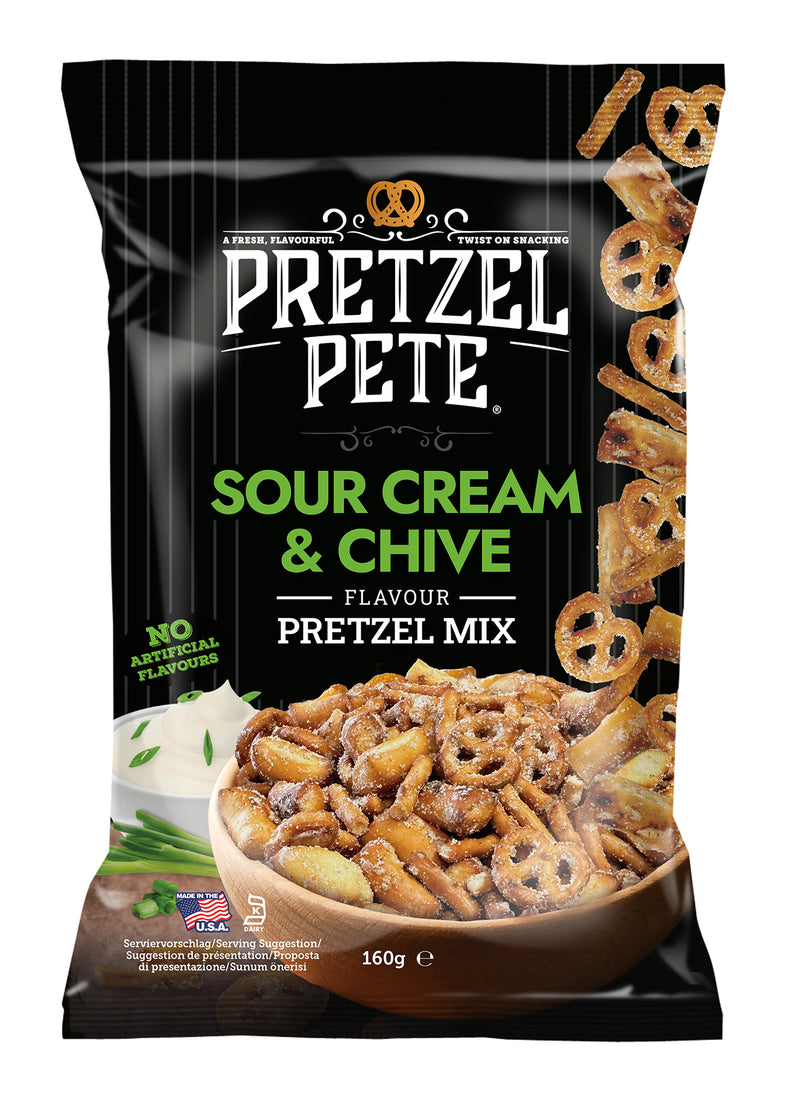 Pretzel Pete Pretzel Mix Sour Cream & Chive 160g