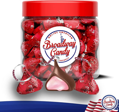 Hershey's Cherry Kisses Jar 600g (Approx. 115 Pieces) by Broadway Candy