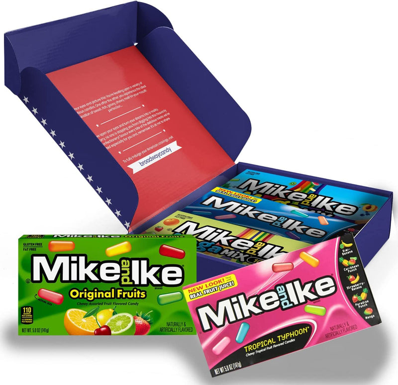 Mike & Ike Gift Box | 5 Assorted Packs by Broadway Candy